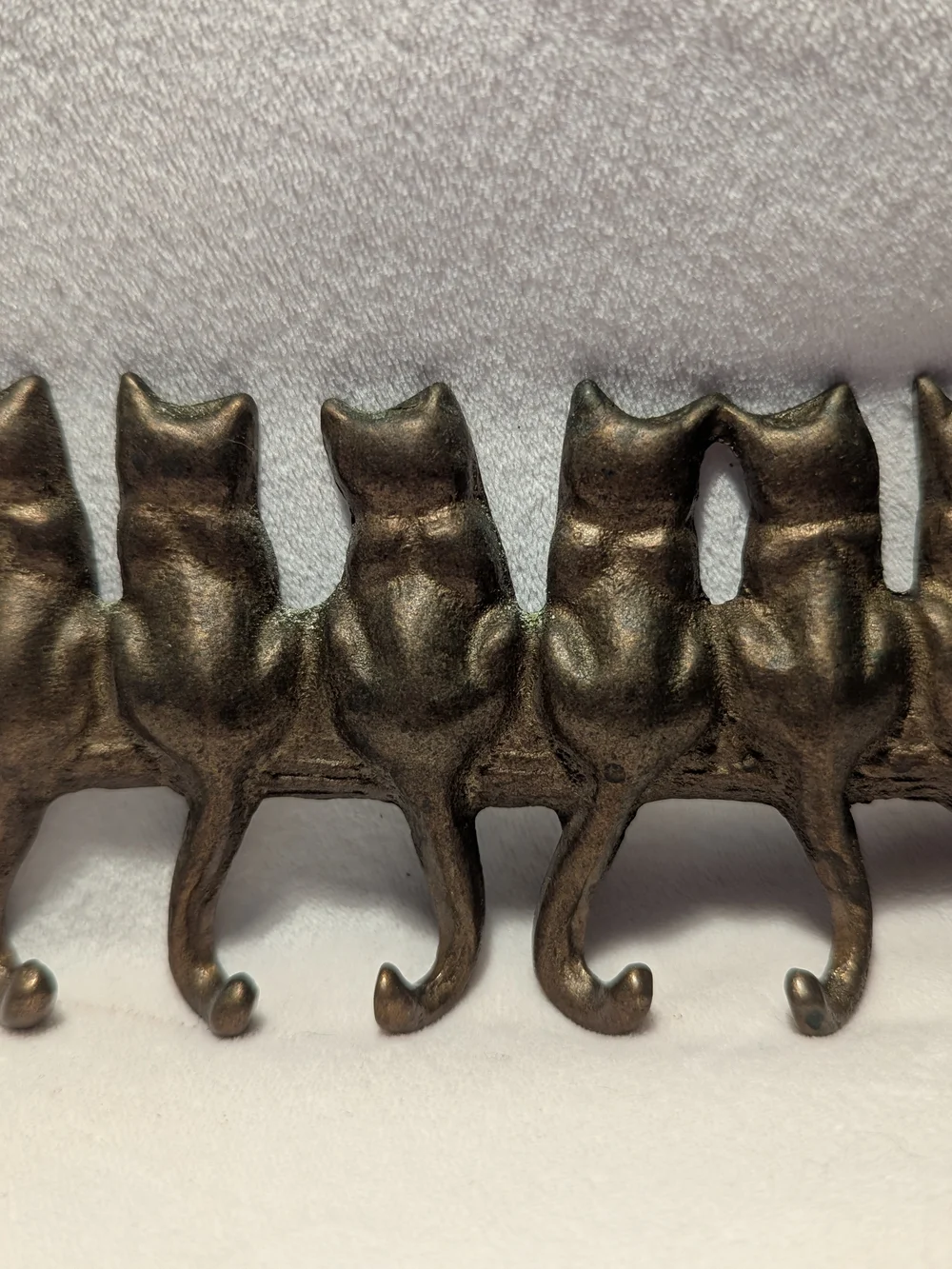 Solid Brass SPI Home Seven Cat Key Hook - Picture 4 of 8